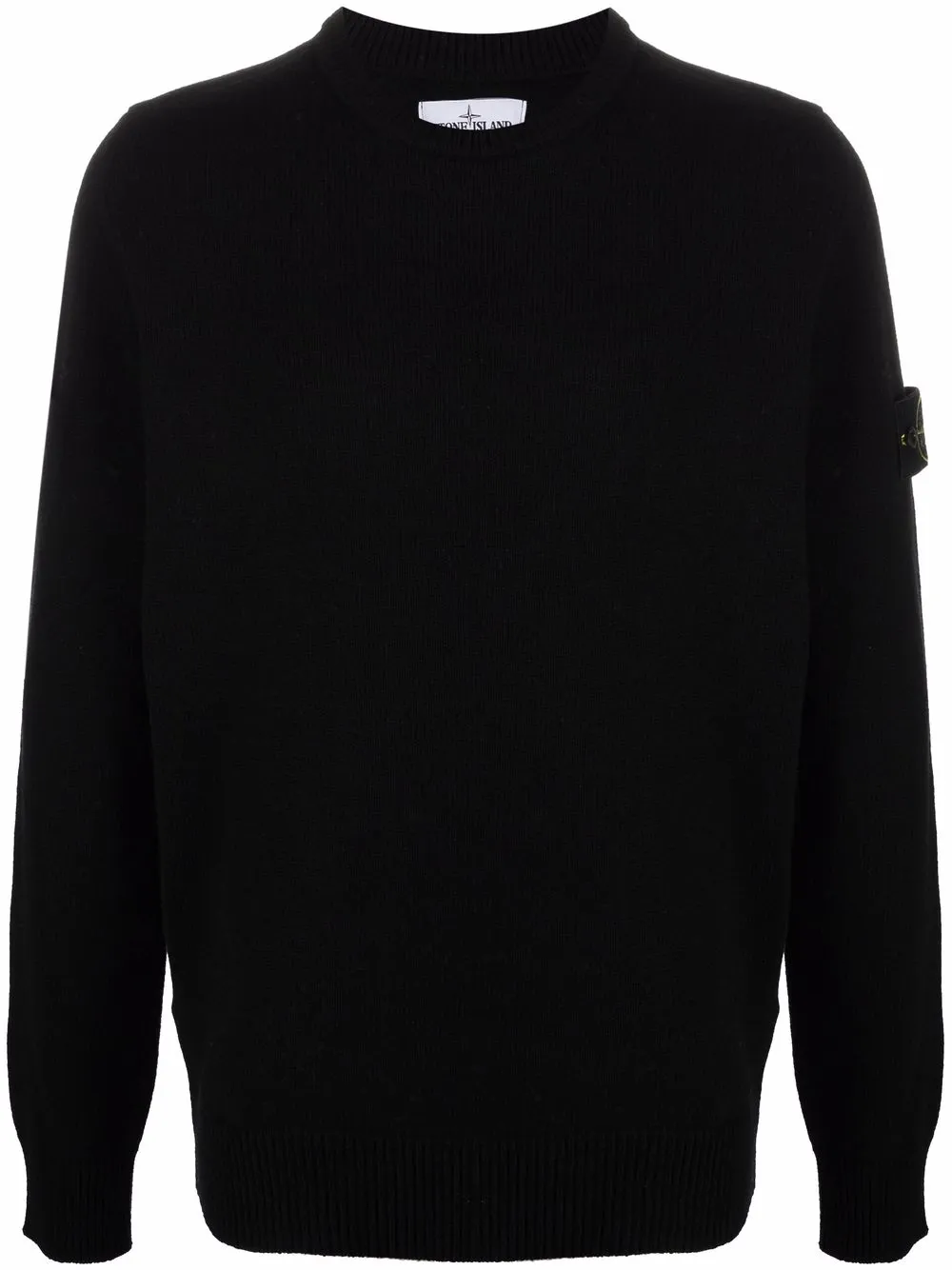 

Stone Island logo-patch crew-neck jumper - Black