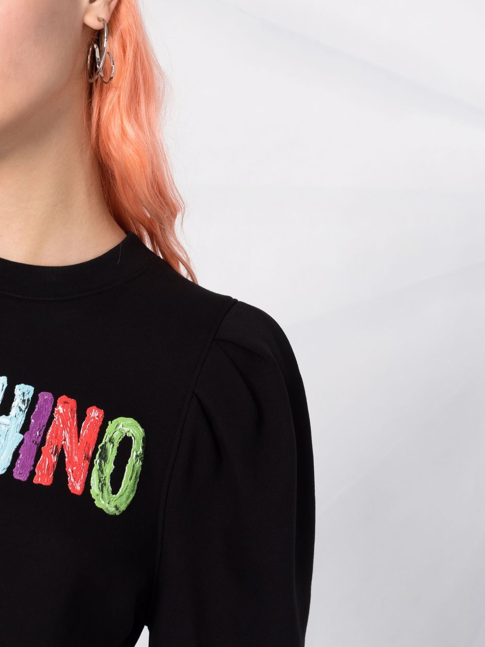 фото Moschino толстовка с круглым вырезом и логотипом