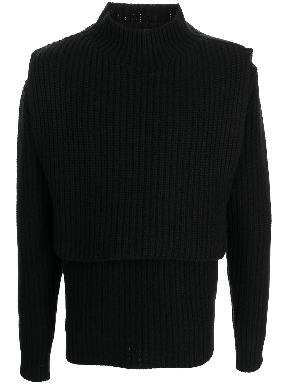 

Jil Sander knitted long-sleeve jumper - Black