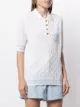Balmain Camisa polo de tricô com logo bordado