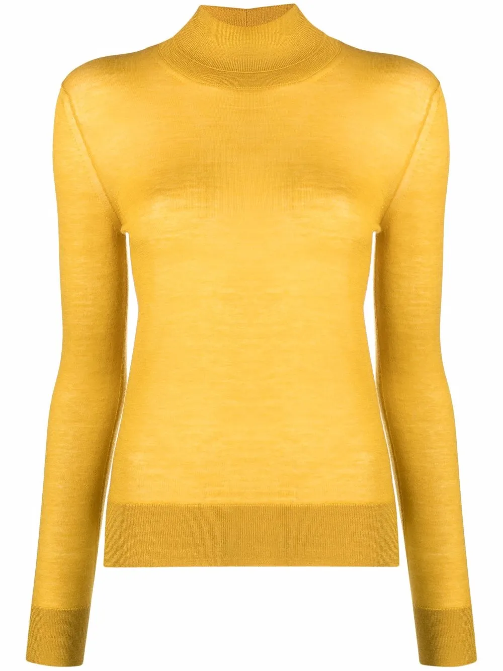 

Ermanno Scervino high neck knitted jumper - 50743 OIL YELLOW/GIALLO