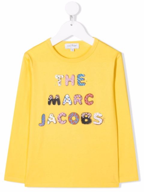 The Marc Jacobs Kids yellow logo-print cotton T-Shirt for kids | W15586 ...