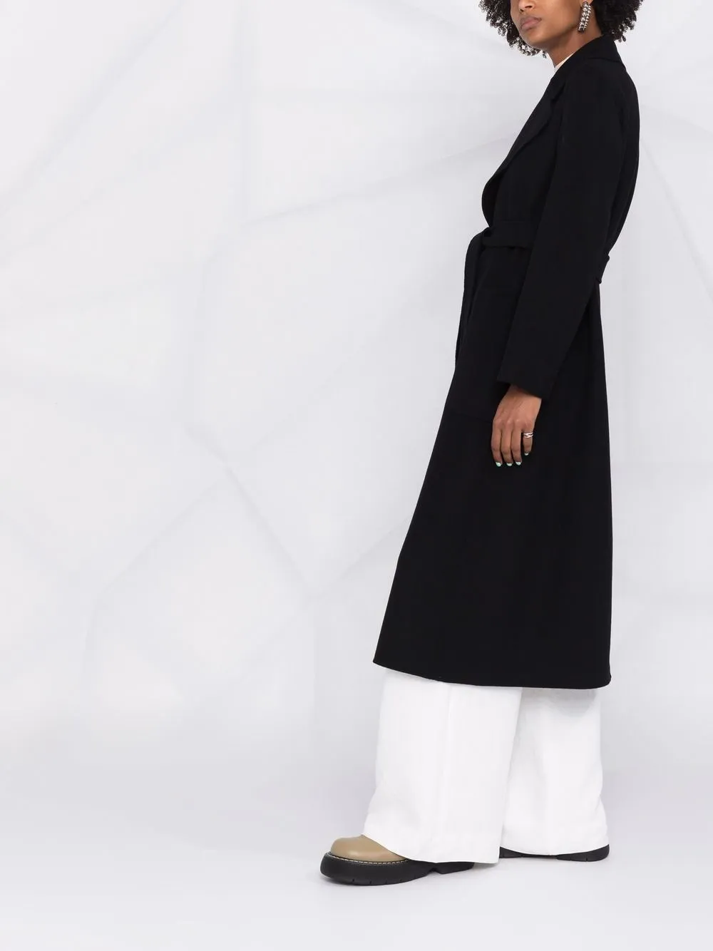'S Max Mara Wollen mantel Zwart
