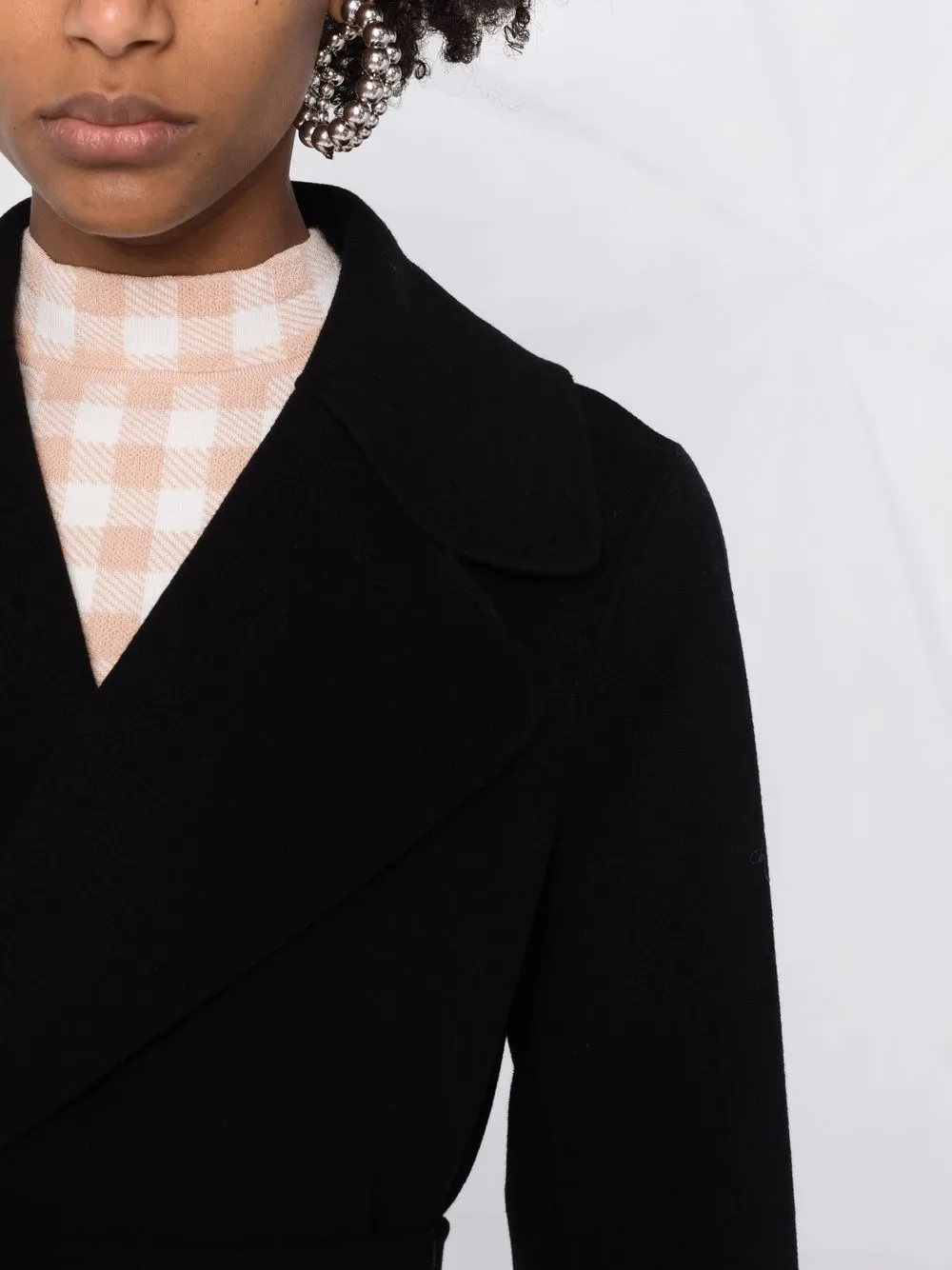 'S Max Mara Wollen mantel Zwart