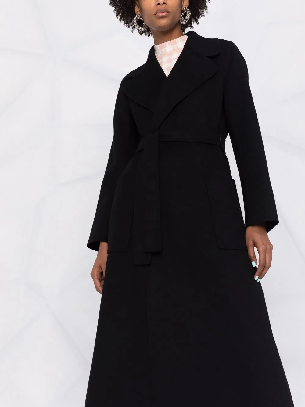 'S Max Mara Wollen mantel Zwart