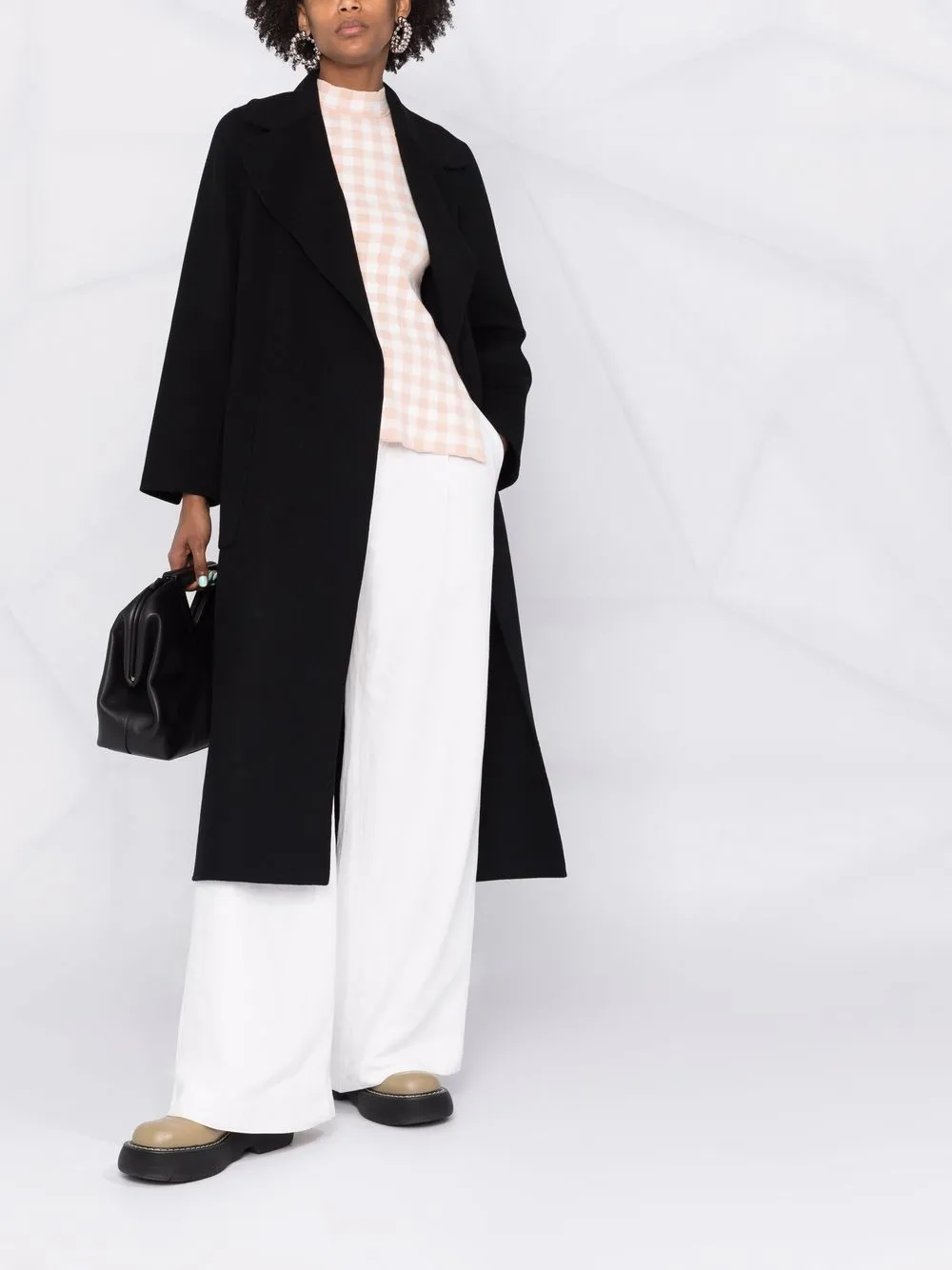 'S Max Mara Wollen mantel Zwart
