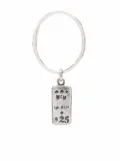 WERKSTATT:MÜNCHEN engraved hammered keyring - Silver