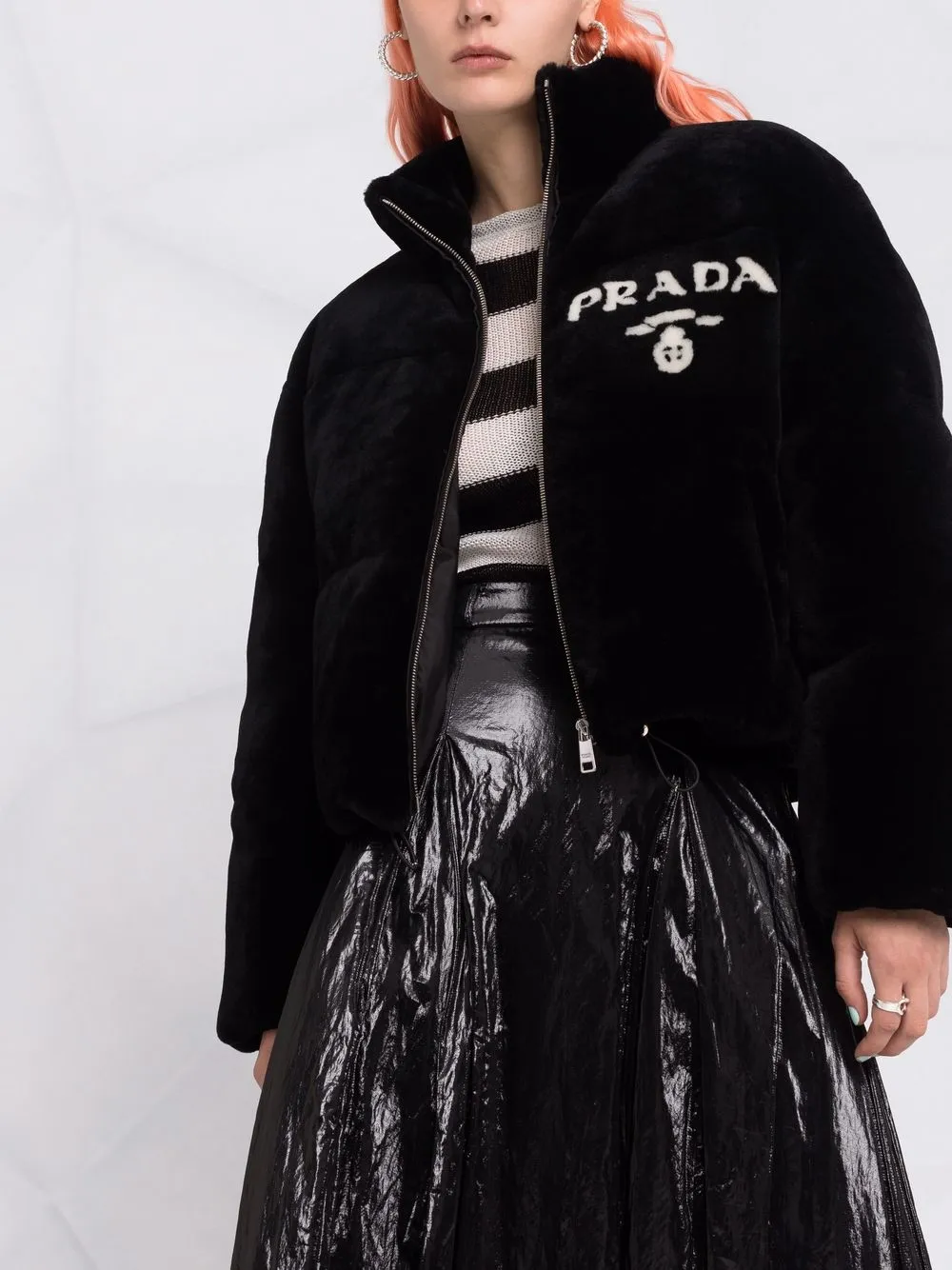 Prada Jack met logoprint Zwart