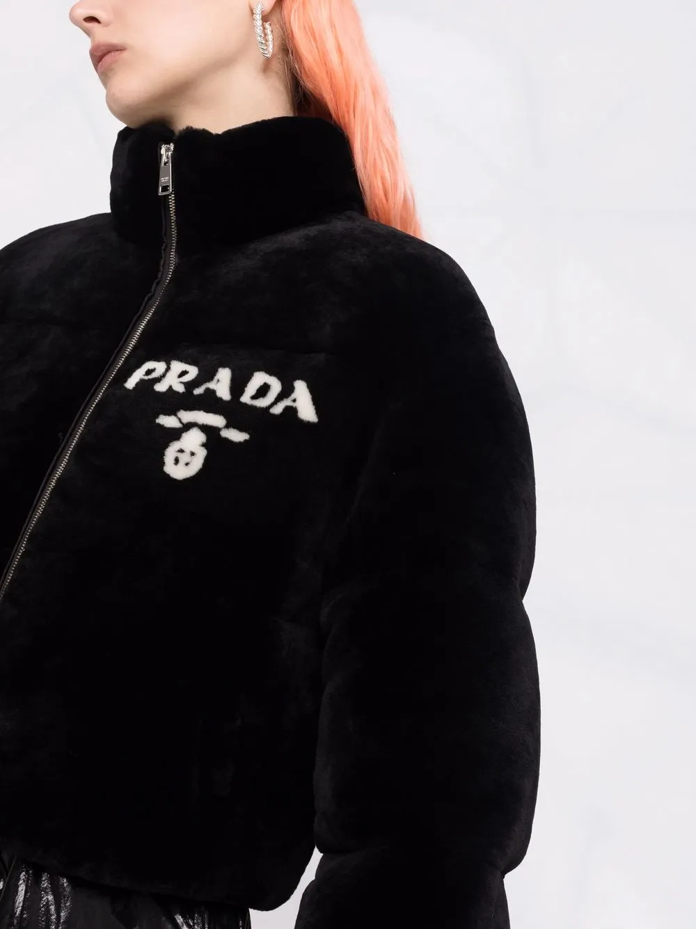 Prada Jack met logoprint Zwart