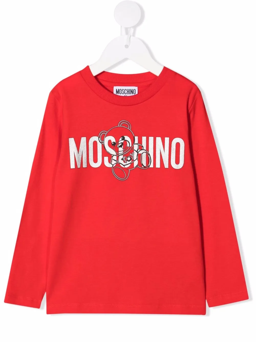 фото Moschino kids футболка с длинными рукавами и логотипом