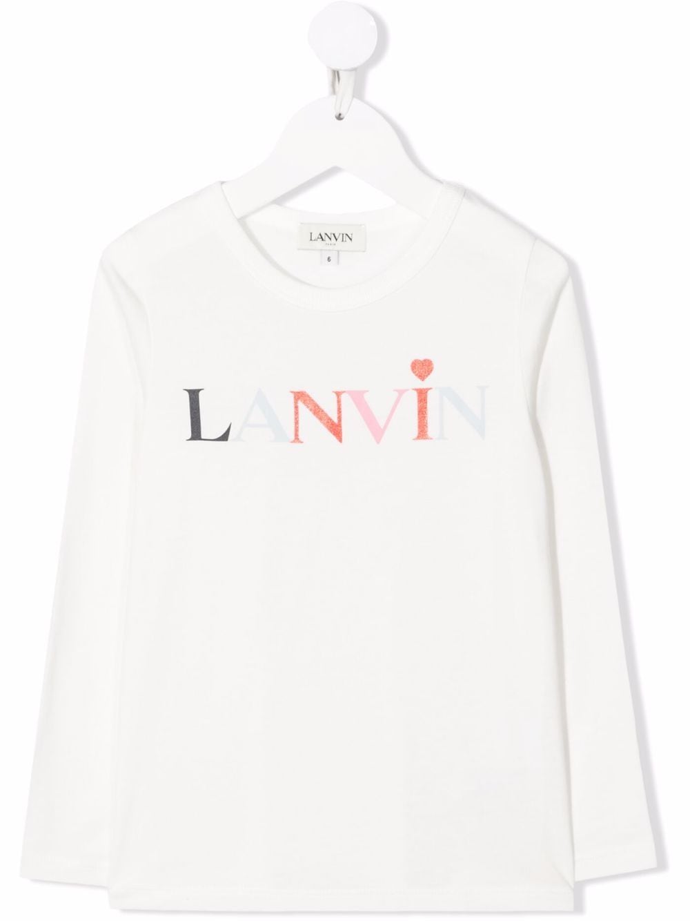 lanvin enfant logo-print t-shirt - white