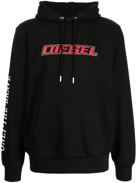 Diesel Logo-print Hoodie - Farfetch