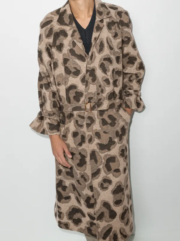 leopard print trench coat