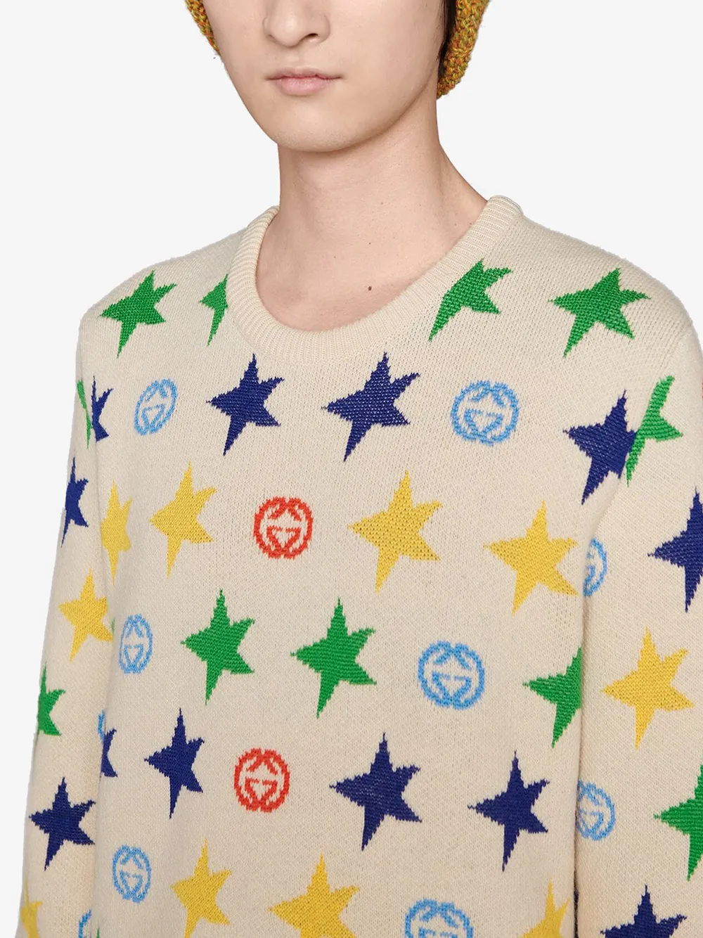 Gucci GG star print jumper Smart Closet