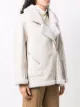 Blancha panelled leather biker jacket