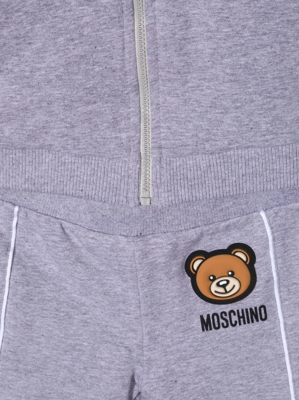 фото Moschino kids спортивный костюм с капюшоном и нашивкой teddy