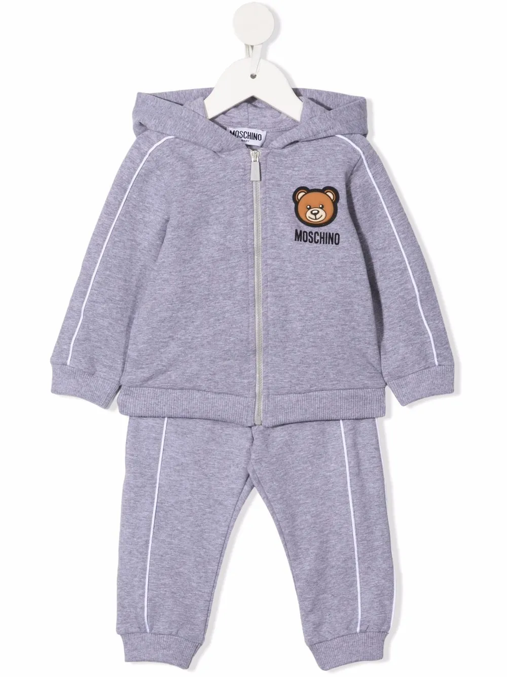 фото Moschino kids спортивный костюм с капюшоном и нашивкой teddy