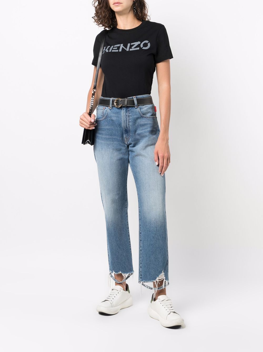 Kenzo T-shirt met logoprint - Zwart