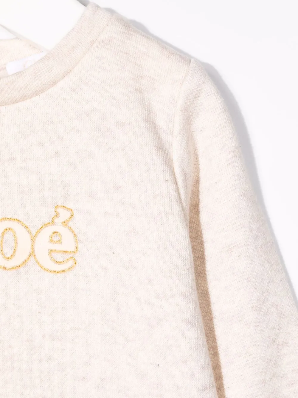 фото Chloé kids свитер с блестками и логотипом