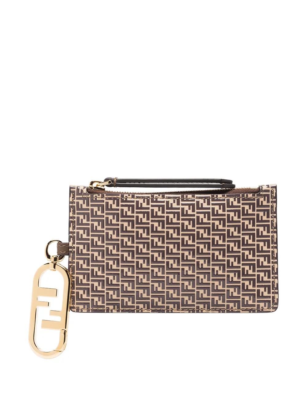 

Fendi O’Lock FF-print cardholder - Brown