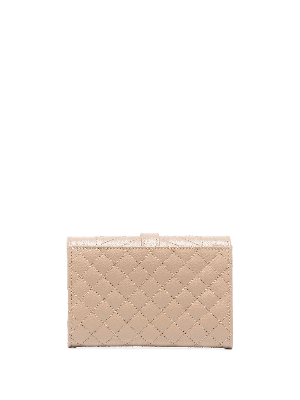 Saint Laurent Portemonnee met monogram - Beige