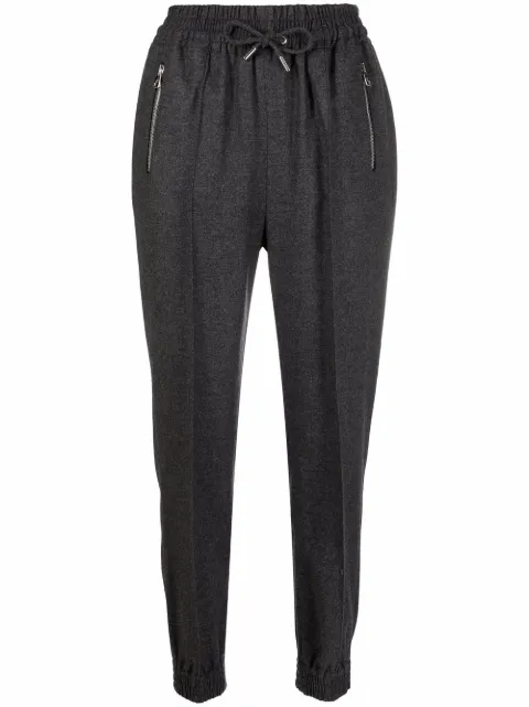Ermanno Scervino drawstring virgin wool-blend trousers