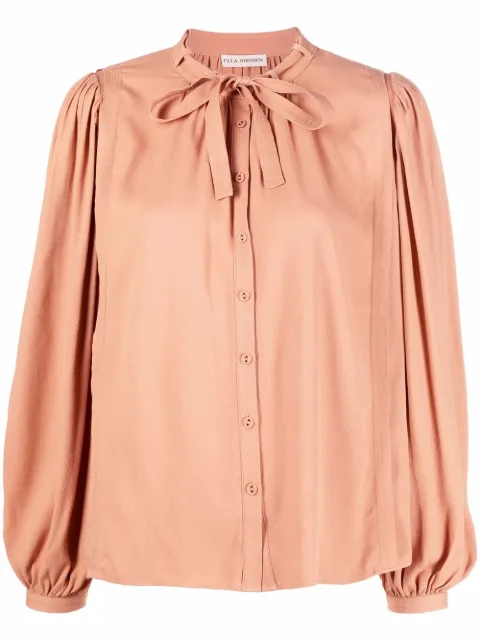 Ulla Johnson gathered-detail long-sleeved blouse