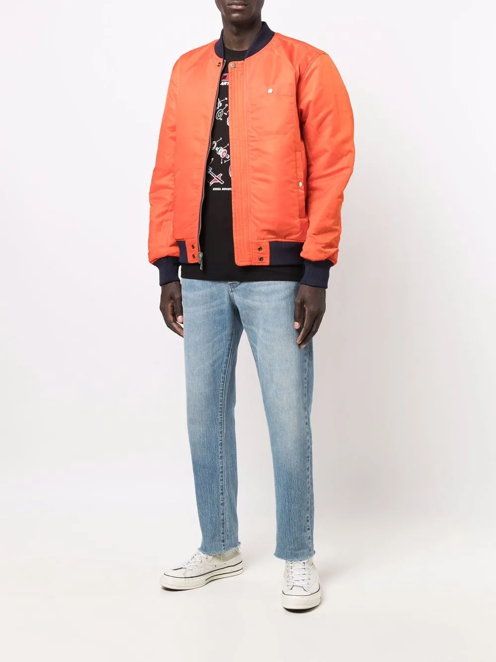 Diesel J-Ross-REV-A logo-print Bomber Jacket | Blue | FARFETCH AO