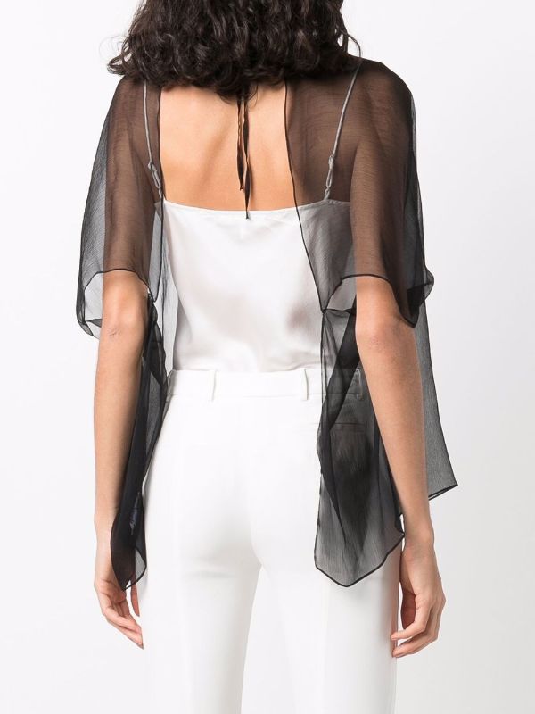 sheer silk jacket