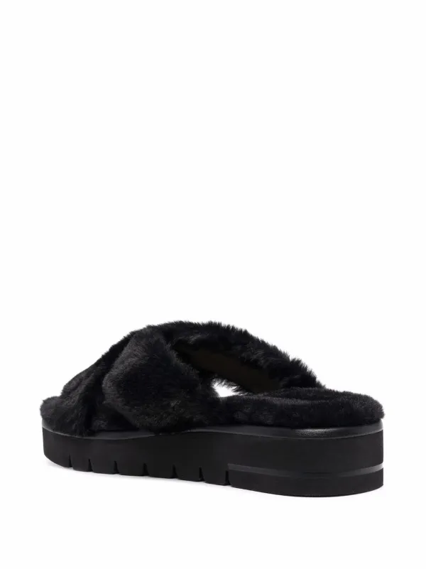 stuart weitzman fur sandals