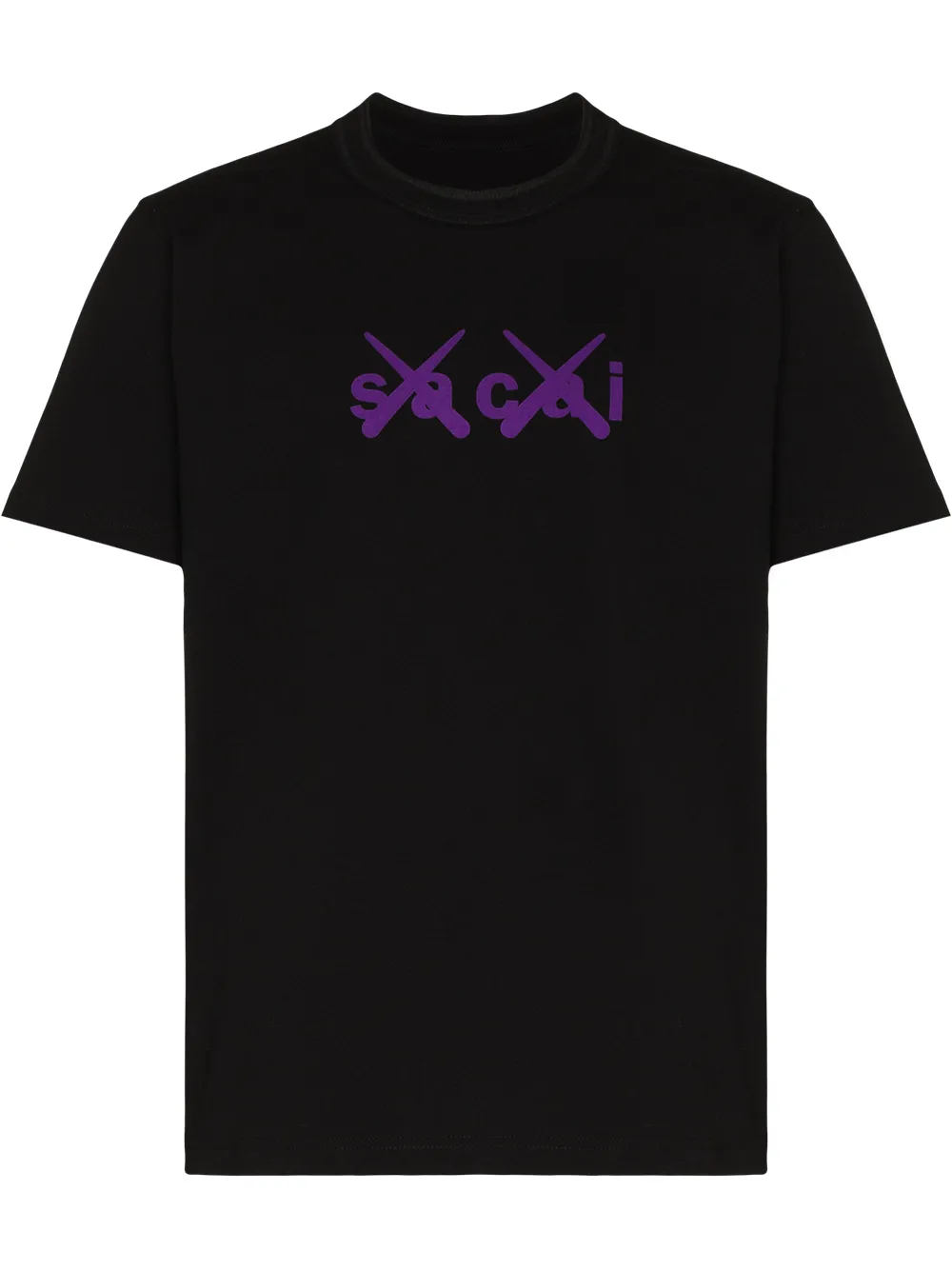 Sacai x KAWS logo-print T-shirt - Farfetch