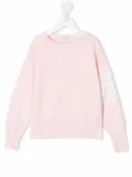 Thom Browne Kids stripe-print crew neck sweater - Pink