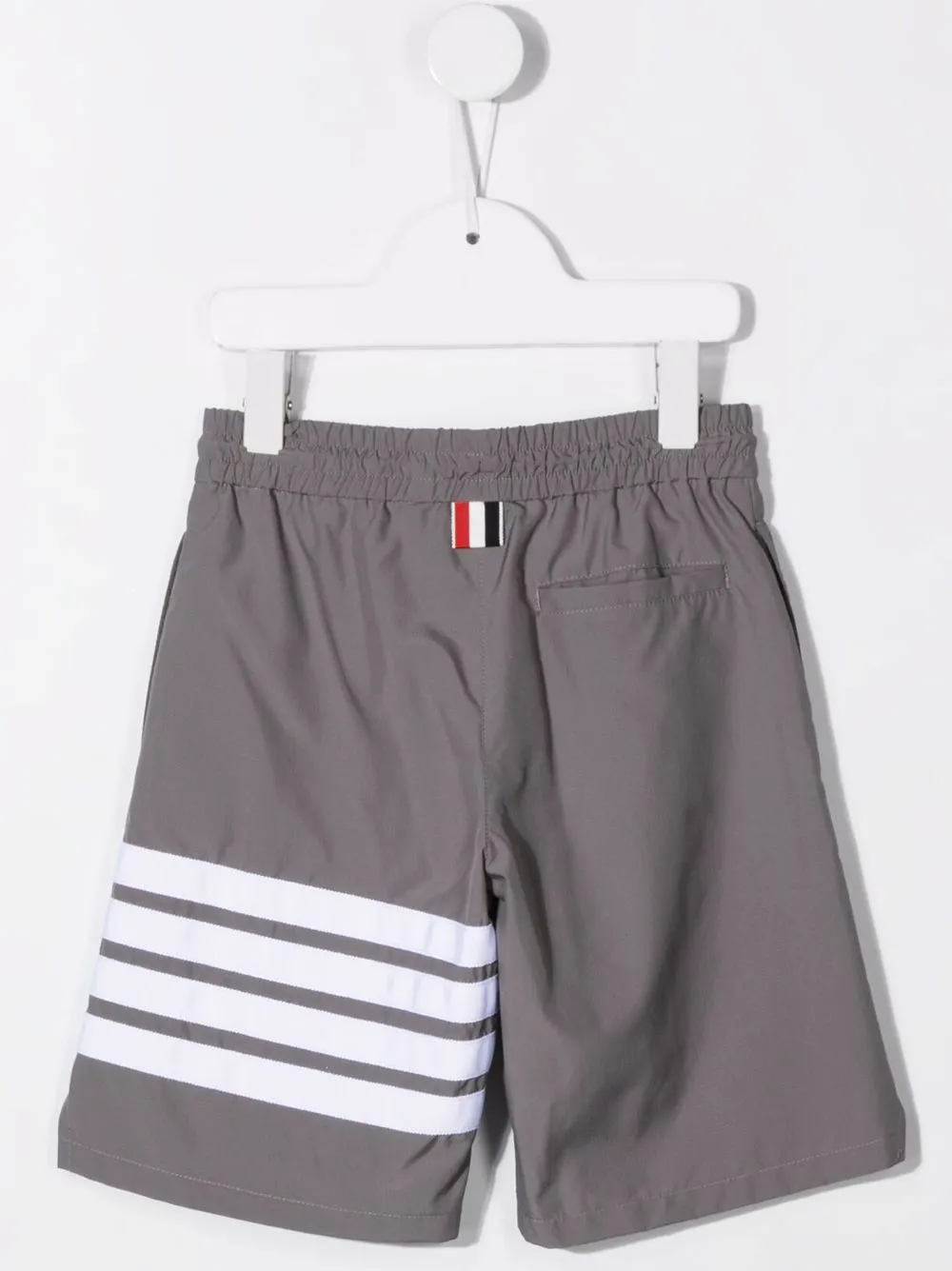 Thom Browne Grey 4-bar Stripe Drawcord Shorts In Grey