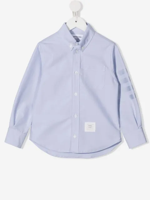 Thom Browne Kids stripe-print cotton shirt
