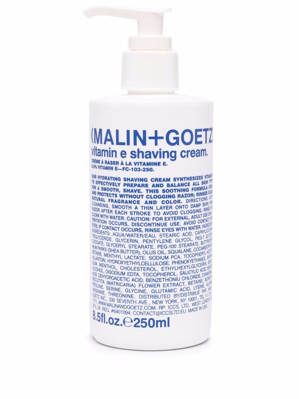 malin+goetz vitamin e shaving cream 250ml - neutral