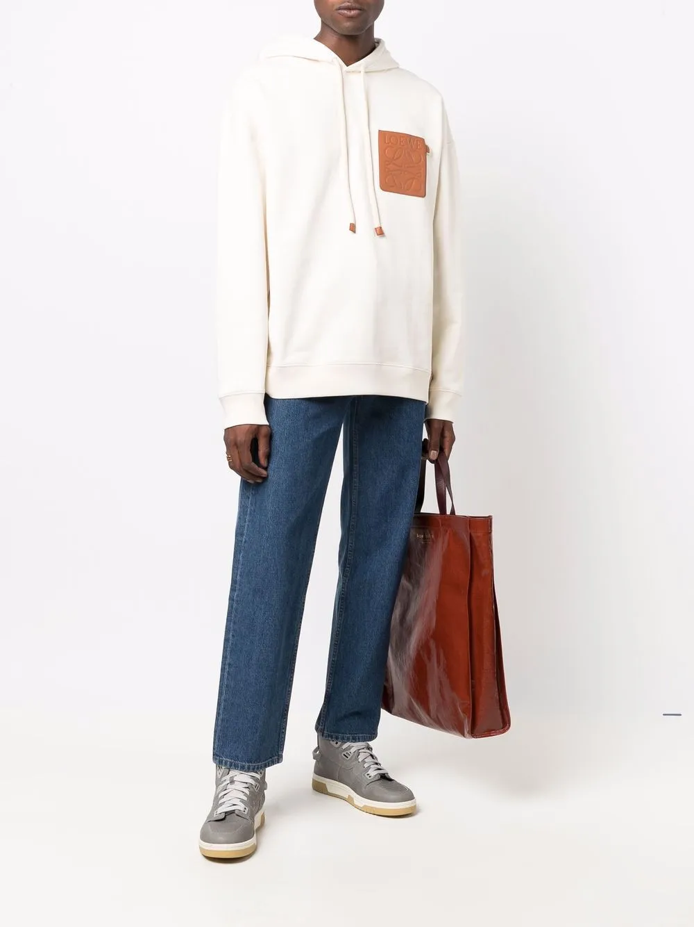 LOEWE Moletom com capuz e patch de anagrama | Moletom | Image 2