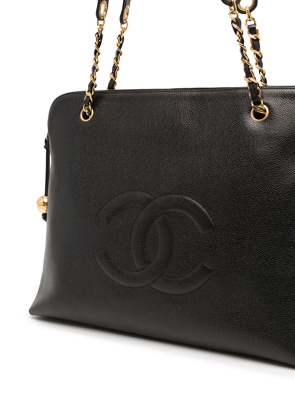 фото Chanel pre-owned сумка-тоут jumbo 1995-го года с логотипом cc