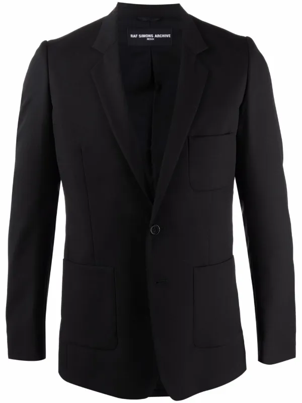 Raf Simons Single Breasted Wool Blazer Farfetch