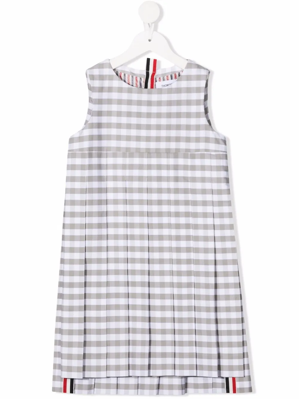 

Thom Browne Kids gingham check print dress - Grey