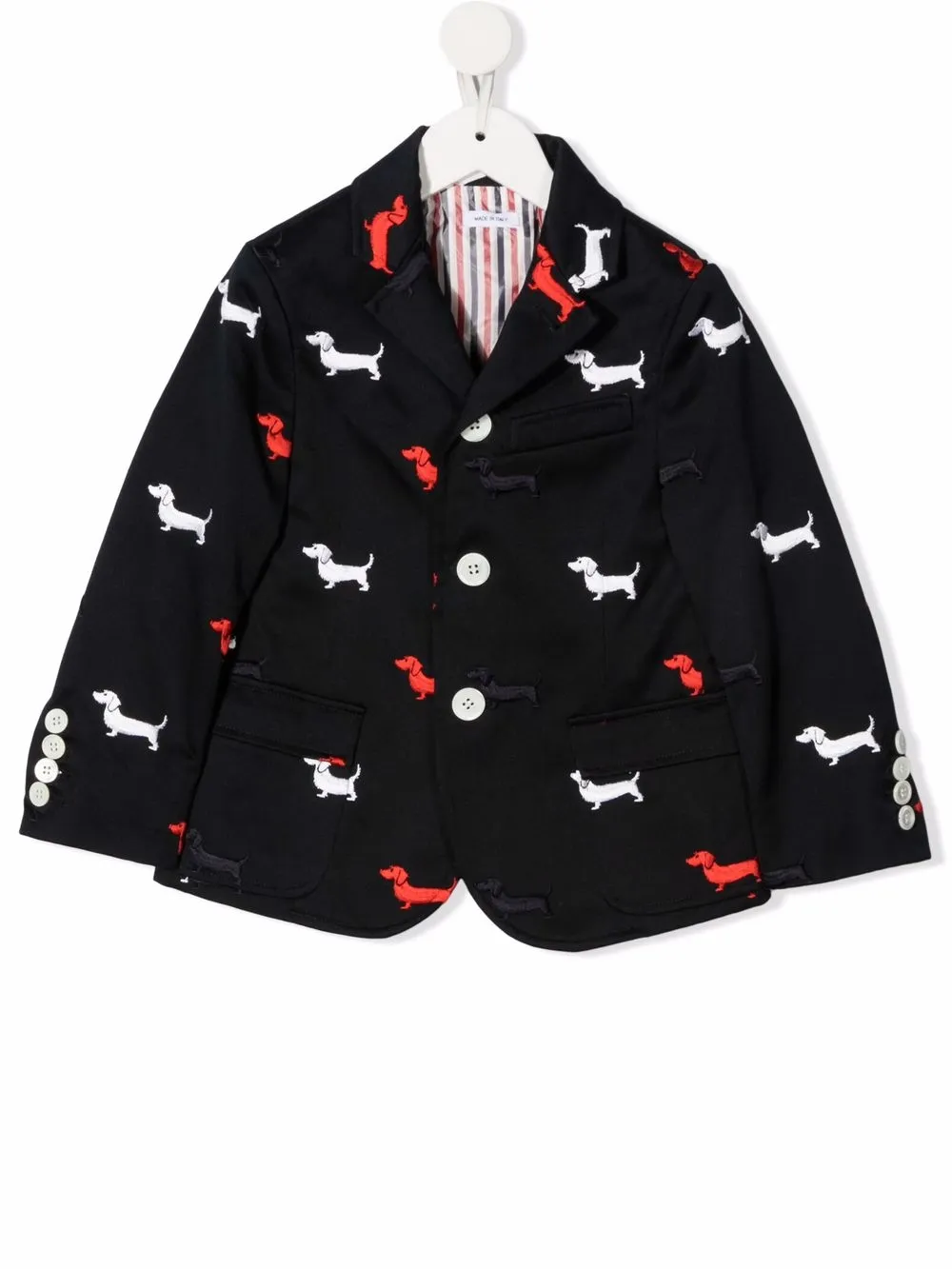 

Thom Browne Kids blazer con perro estampado - 415 Navy