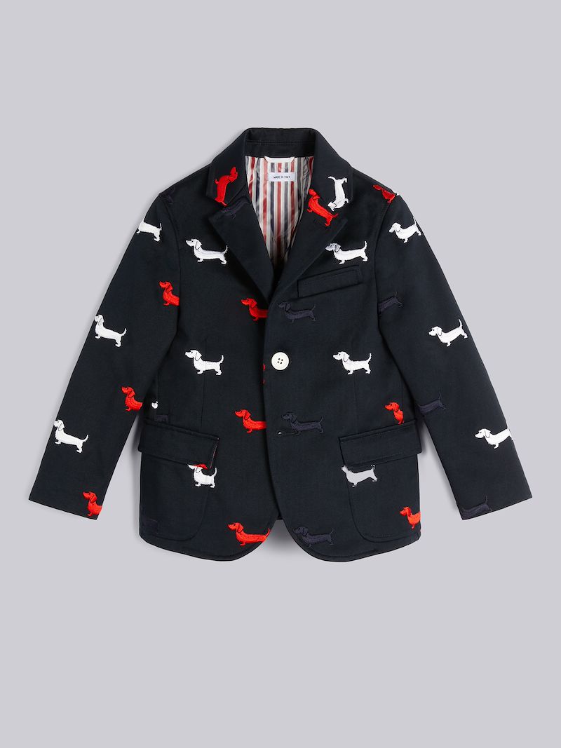 Navy Cotton Twill Hector Half Drop Patch Pocket Sport Coat Thom