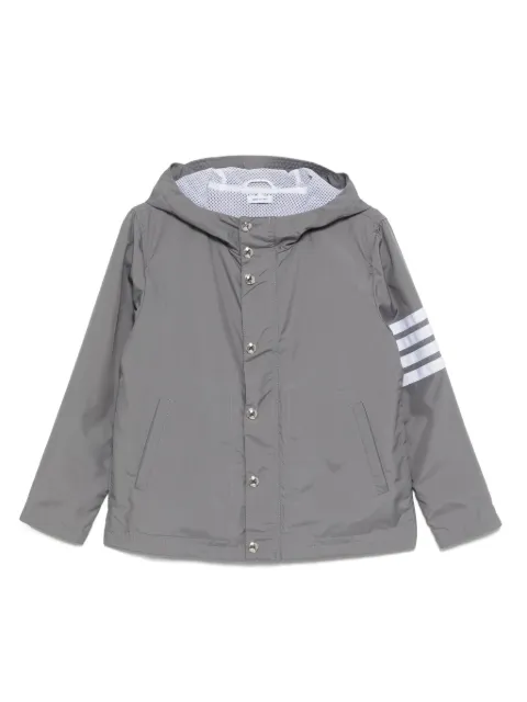 Thom Browne Kids chamarra con capucha y motivo de rayas