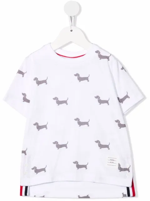 Thom Browne Kids playera con perros estampados