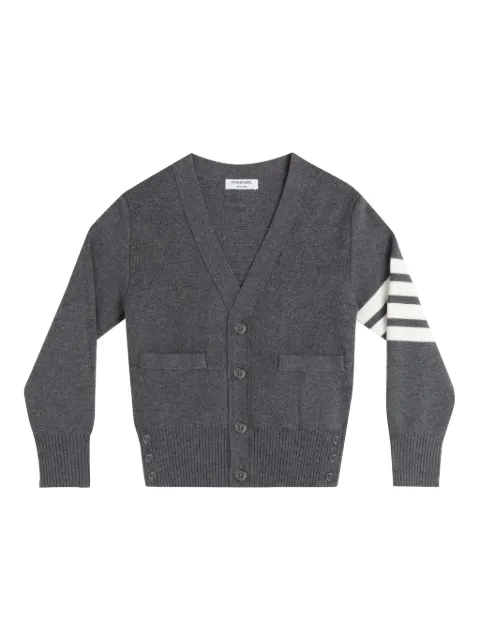 Thom Browne Kids striped-sleeve cardigan