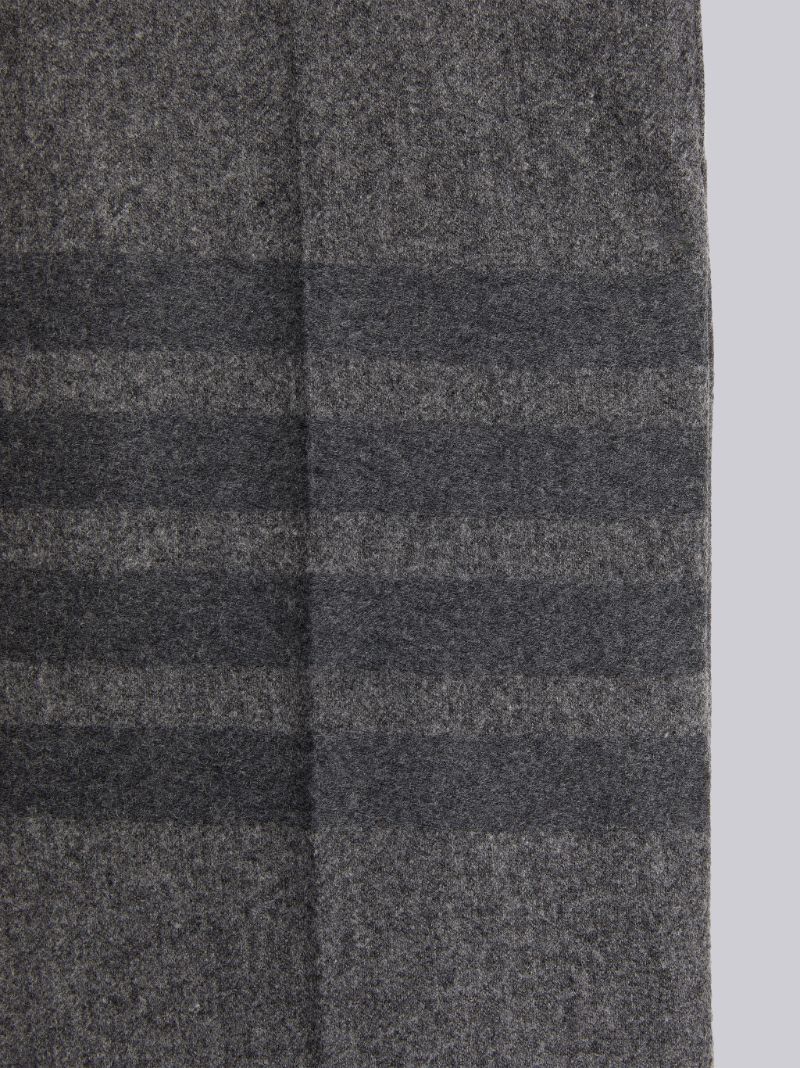 Medium Grey Wool Flannel Tonal Engineered 4-Bar Classic Trouser