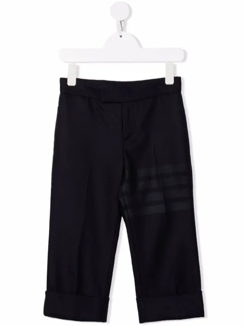 Thom Browne Kids stripe-print straight trousers