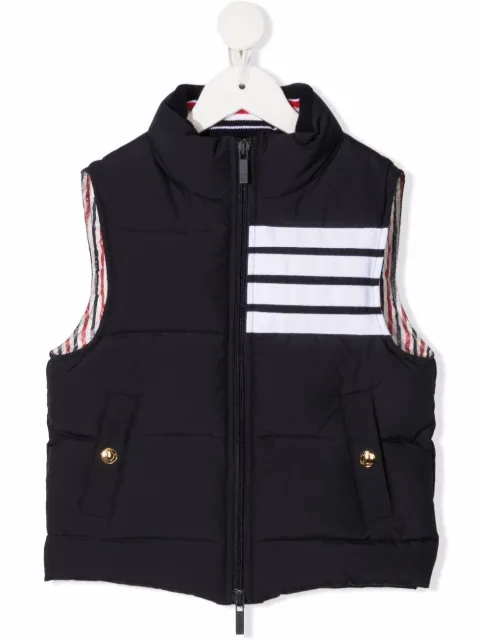 Thom Browne Kids stripe-print down gilet