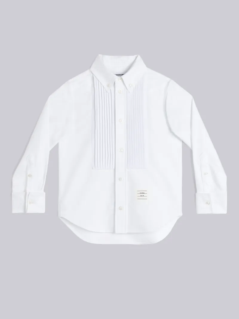 White Oxford French Cuff Point Collar 
