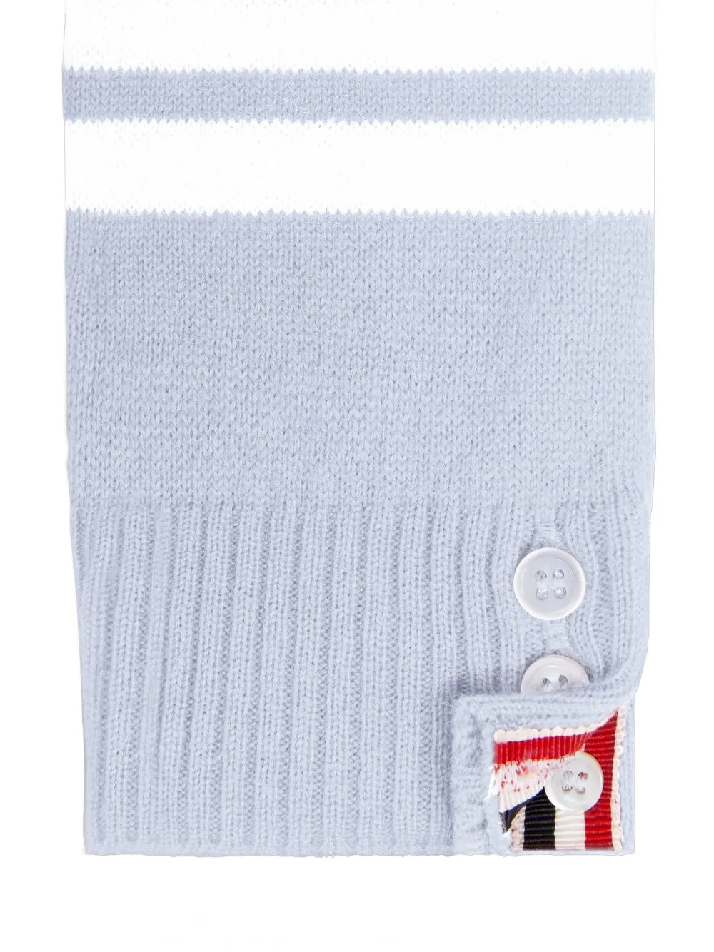 Thom Browne 4-bar Buttoned Babygrow In Blue