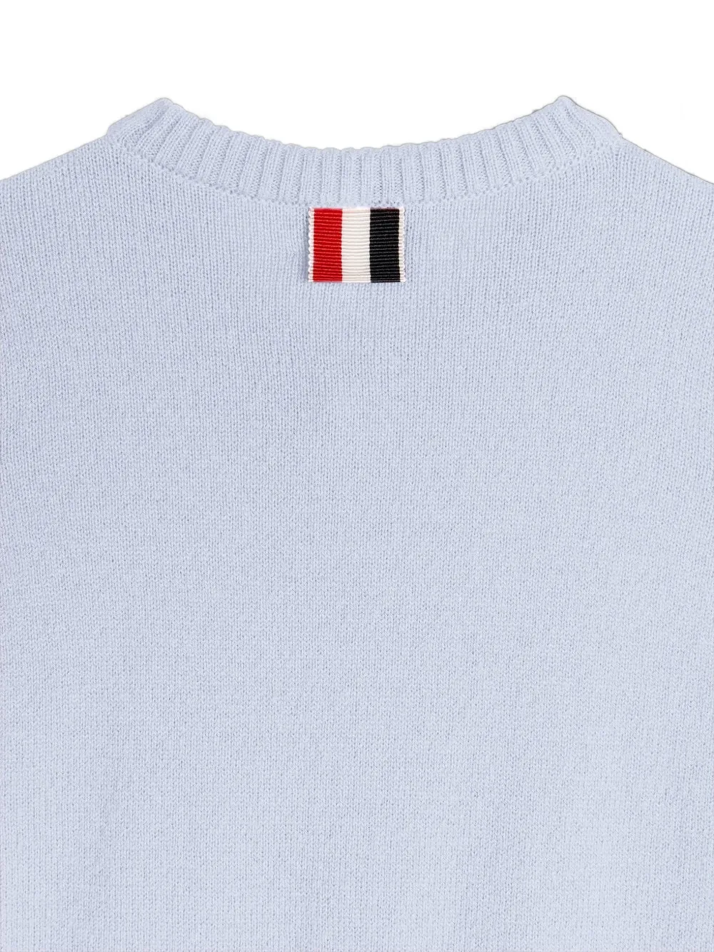 Thom Browne 4-bar Buttoned Babygrow In Blue